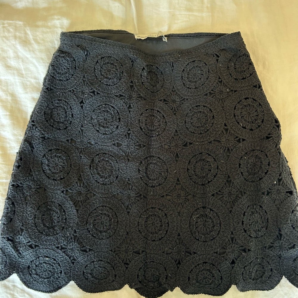 Abercrombie & Fitch Black Embellished Mini Skirt